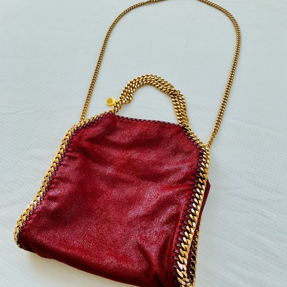 Authentic STELLA MCCARTNEY Red Falabella Mini Tote Bag